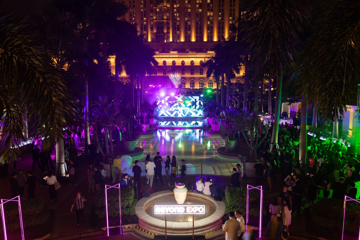 The BEYOND community at an evening event